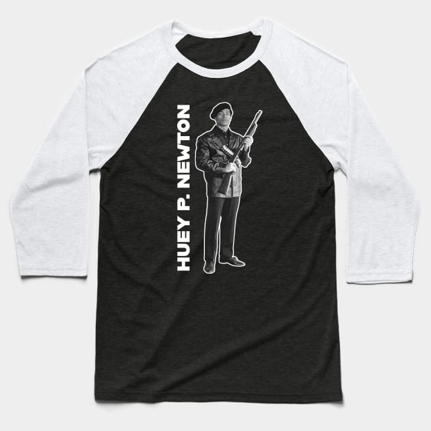 Huey P. Newton Militant Baseball T-Shirt by UrbanLifeApparel